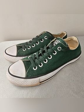 CONVERSE All Stars Youth Emerald Green Low Cut Sneakers, Shoes